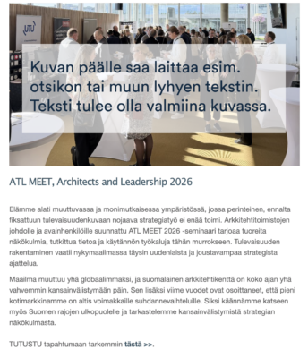 ATL banneri ja teksti esimerkki